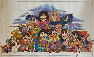 Lot 237 - The Beatles 'Illustrated Lyrics Puzzle' poster.