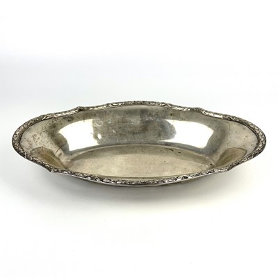 Lot 100 - A 19th century German 800 silver oval dish by Strube & Sohn.