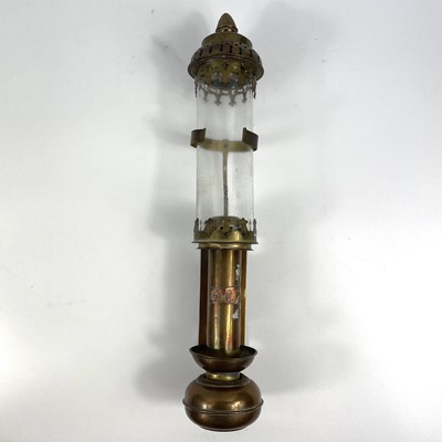 Lot 670 - Transport - GWR Railway Carriage Candle Lamps