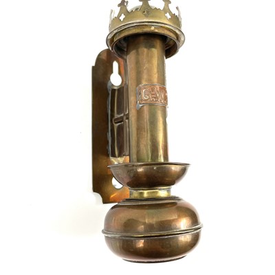 Lot 670 - Transport - GWR Railway Carriage Candle Lamps