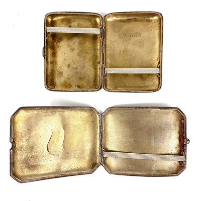 Lot 236 - Two silver cigarette cases.