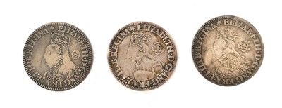 Lot 279 - Great Britain Elizabeth I 1562 Milled Silver 6d (x3).