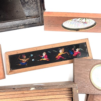 Lot 769 - Tinplate Magic Lantern Viewer and Selection of Slides