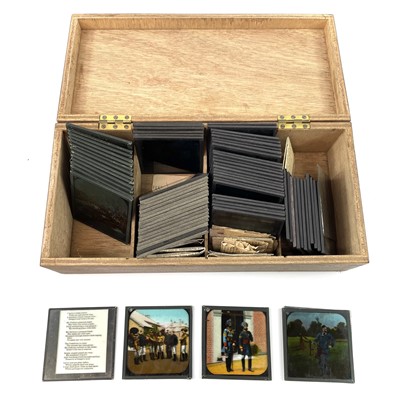 Lot 769 - Tinplate Magic Lantern Viewer and Selection of Slides