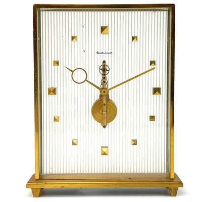 Lot 1716 - A Jaeger Le Coultre skeleton clock.