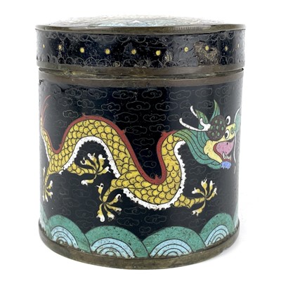 Lot 370 - A Chinese cloisonne circular jar and cover, 19th century.