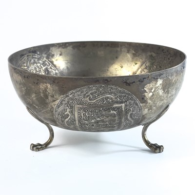 Lot 35 - A Cypriot 800 silver bowl  stamped SOPHOCLIDES.