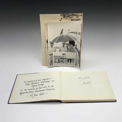 Lot 230 - A Royal Air Force Chieng Mai, Thailand visitors signature book.