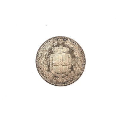 Lot 280 - 19th Century Italy - King Umberto 1st RARE 50 Centesimi Coin.