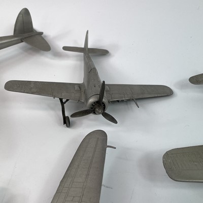 Lot 771 - Pewter Aircraft Frankilin Mint? (x14).