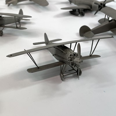 Lot 771 - Pewter Aircraft Frankilin Mint? (x14).