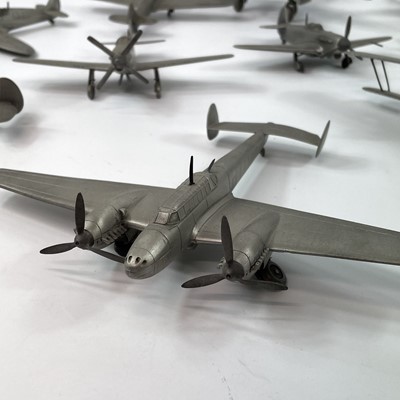 Lot 771 - Pewter Aircraft Frankilin Mint? (x14).