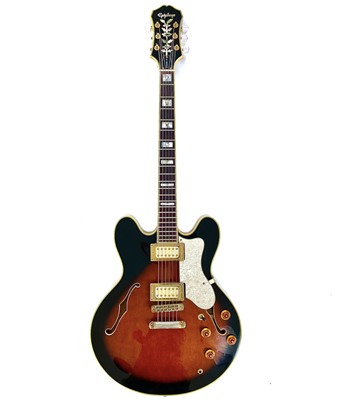 Lot 350 - A 1984-1994 Epiphone by Gibson Sheraton electric guitar.