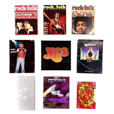 Lot 308 - Concert Programmes and three vintage 'Rock and Folk' magazines.