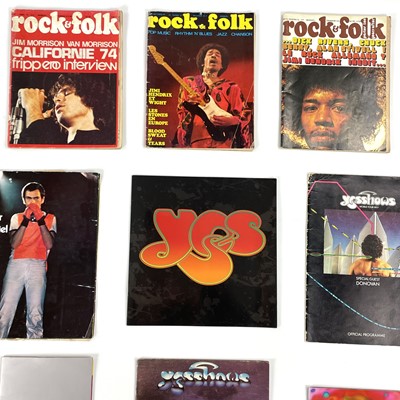 Lot 308 - Concert Programmes and three vintage 'Rock and Folk' magazines.