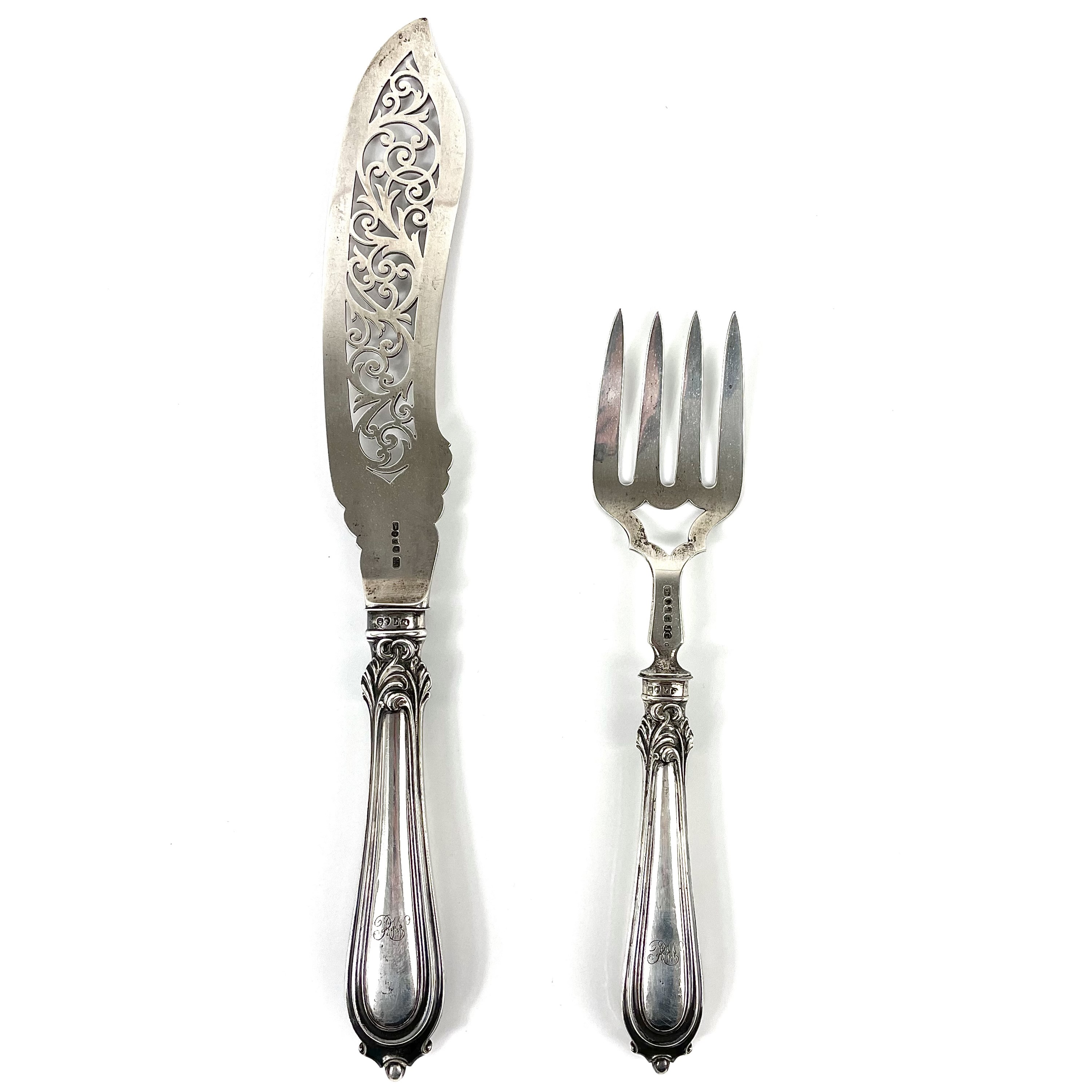 Lot 28 A Victorian silver fish serving knife and