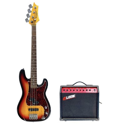 Lot 229 - A Westfield Pro Series electric bass guitar and amp.