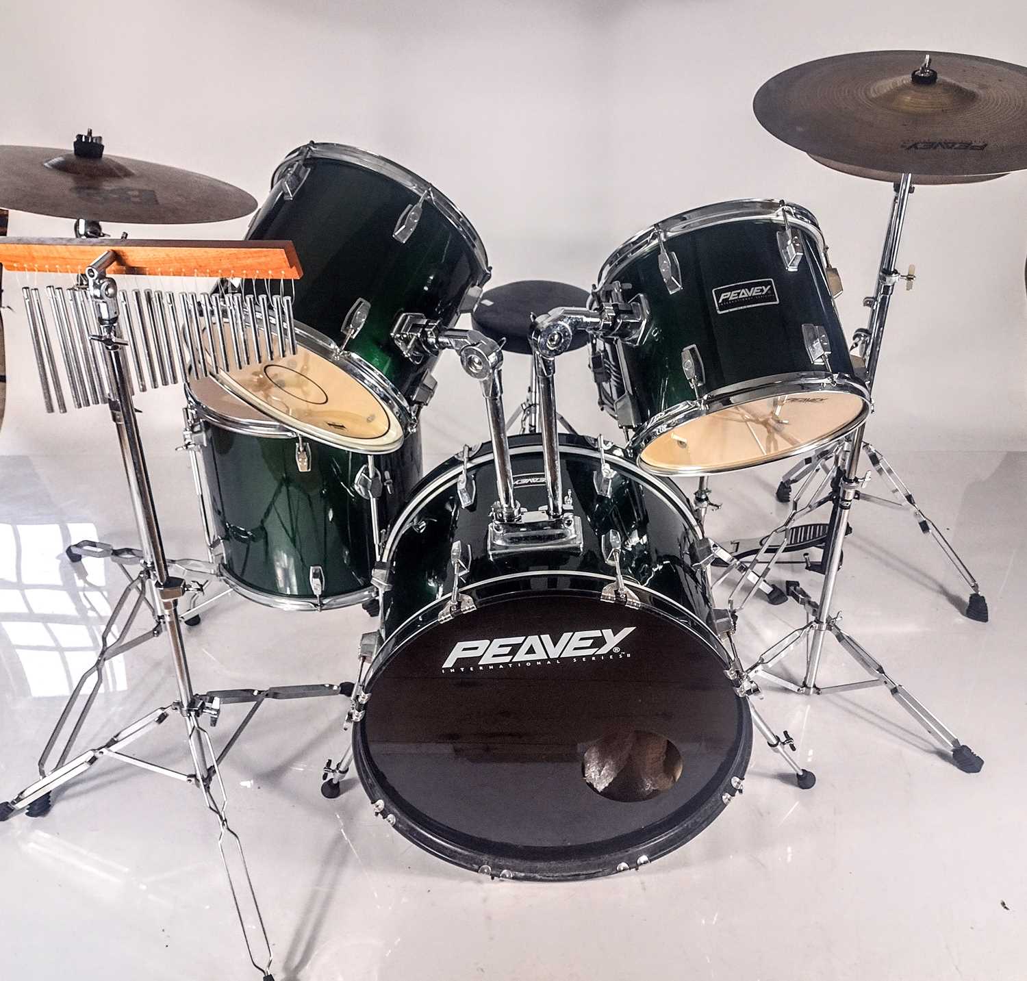 Lot 364 - A Peavey International 'Series II' drum kit.