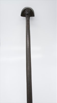 Lot 232 - A 19th century hardwood walking stick, the...