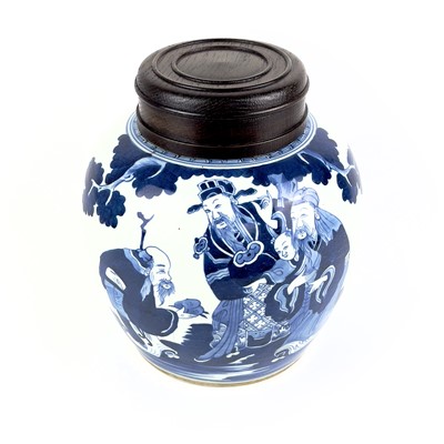 Lot 68 - A Chinese blue and white porcelain ginger jar, 18th/19th century.