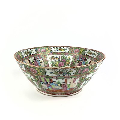 Lot 70 - A Chinese Canton porcelain punch bowl, early-mid 20th century.