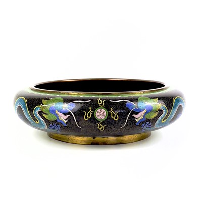 Lot 72 - A Chinese cloisonne bronze bowl, Guangxu mark, late 19th century.