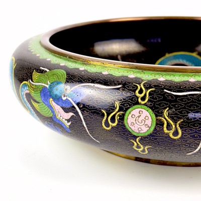 Lot 72 - A Chinese cloisonne bronze bowl, Guangxu mark, late 19th century.