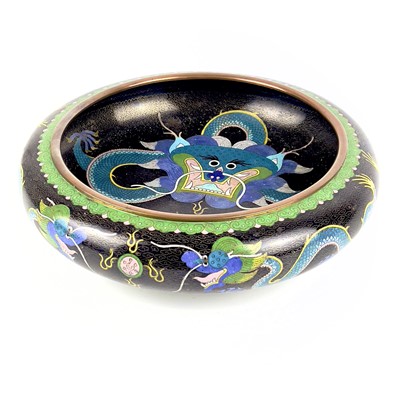 Lot 72 - A Chinese cloisonne bronze bowl, Guangxu mark, late 19th century.