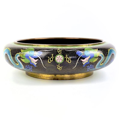 Lot 72 - A Chinese cloisonne bronze bowl, Guangxu mark, late 19th century.