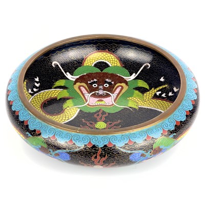 Lot 73 - A Chinese cloisonne bowl, late 19th century, Guangxu mark.