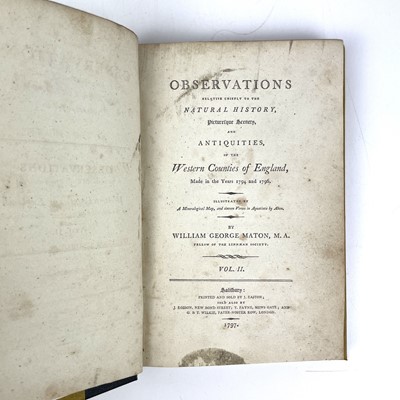 Lot 53 - WILLIAM GEORGE MATON. 'Observations....Western Counties of England,'