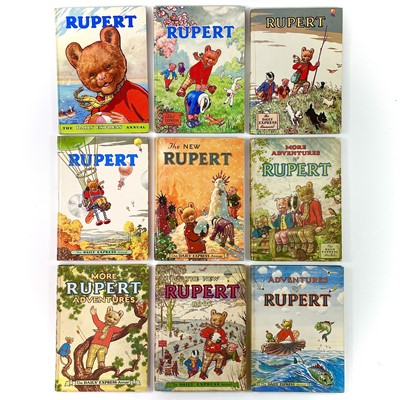 Lot 774 - Rupert The Bear 1950's Annuals (x9).