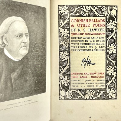Lot 66 - ROBERT STEPHEN HAWKER. Six books and three booklets.