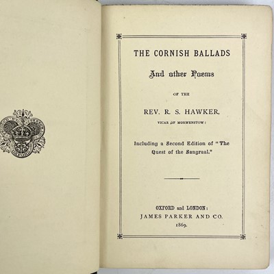 Lot 66 - ROBERT STEPHEN HAWKER. Six books and three booklets.