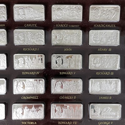 Lot 22 - A John Pinches commemorative set of fifty silver ingots.