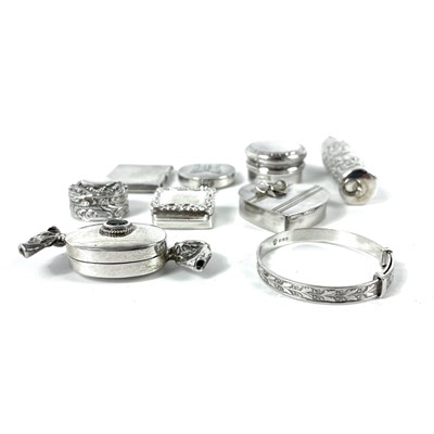 Lot 299 - A collection of small silver items.