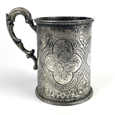 Lot 115 - A Victorian silver Christening cup.