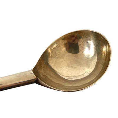 Lot 121 - A modern silver olive or pickle spoon.