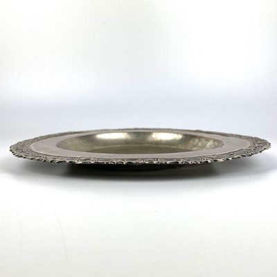 Lot 85 - A Chinese silver shallow dish, stamped 'S-H 800'.