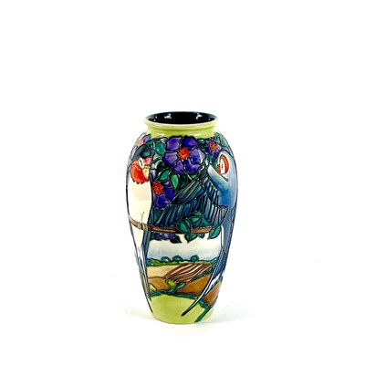 Lot 841 - A limited edition Moorcroft 'Swallow' pattern vase.