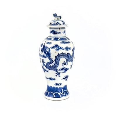 Lot 168 - A Chinese porcelain baluster vase, late 19th century.