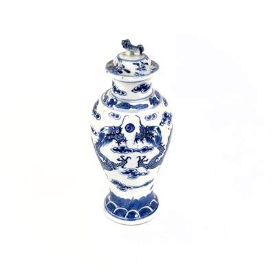 Lot 168 - A Chinese porcelain baluster vase, late 19th century.