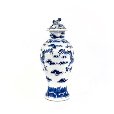 Lot 168 - A Chinese porcelain baluster vase, late 19th century.