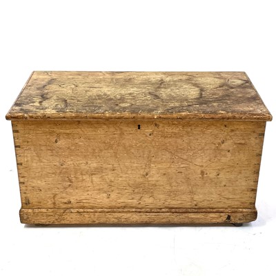 Lot 1911 - A Victorian pine trunk.