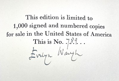 Lot 158 - Signed limited edition Evelyn Waugh.