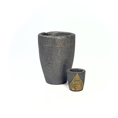 Lot 189 - Two tin smelting and assay crucibles of modern design.