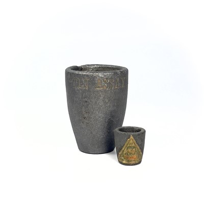 Lot 189 - Two tin smelting and assay crucibles of modern design.