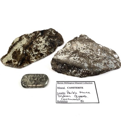 Lot 204 - Two cut specimens of Parka Mine (Indian Queens) tin ore.