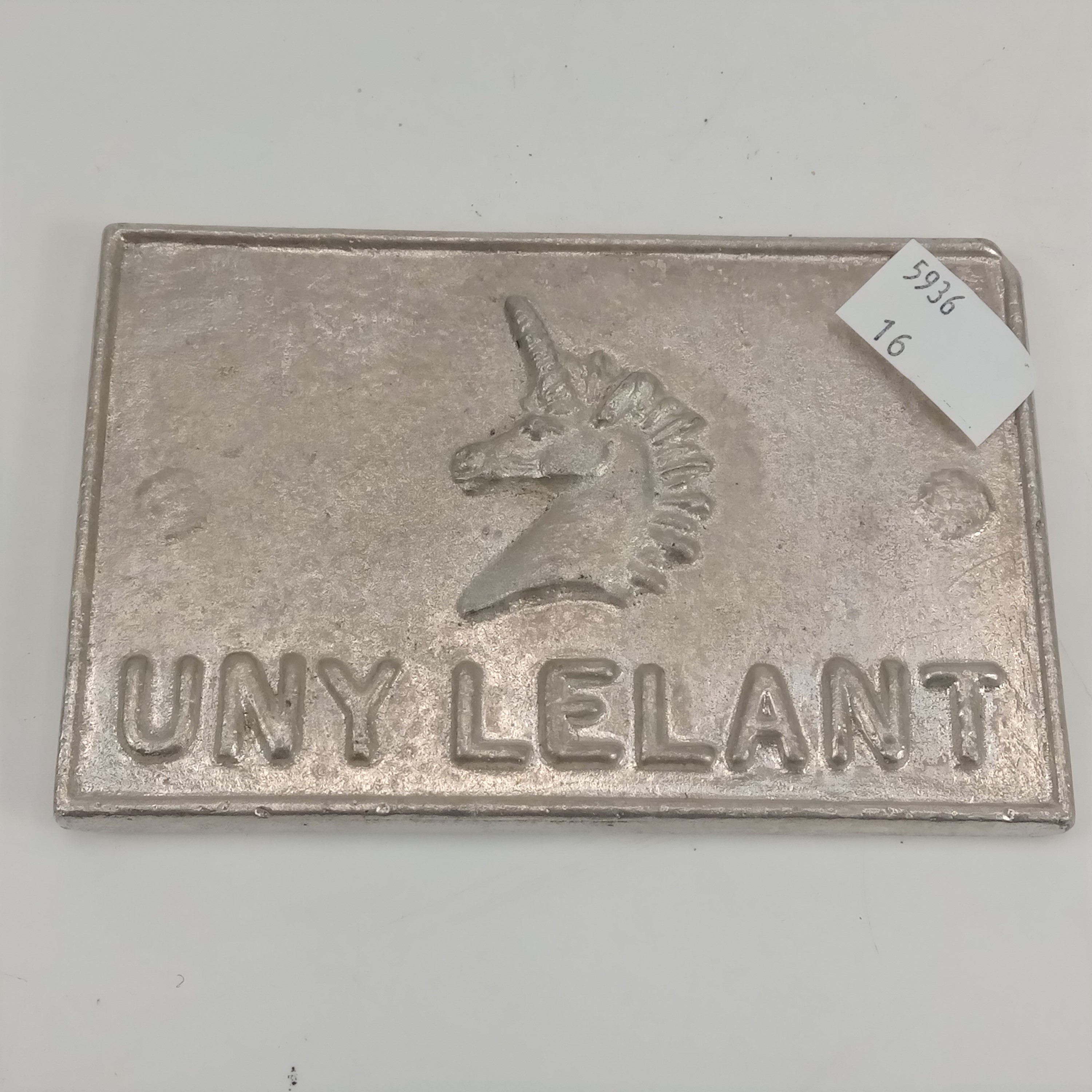 Lot 185 A Cornish tin ingot.