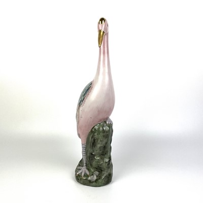 Lot 184 - A Chinese porcelain model of a crane, 20th century.